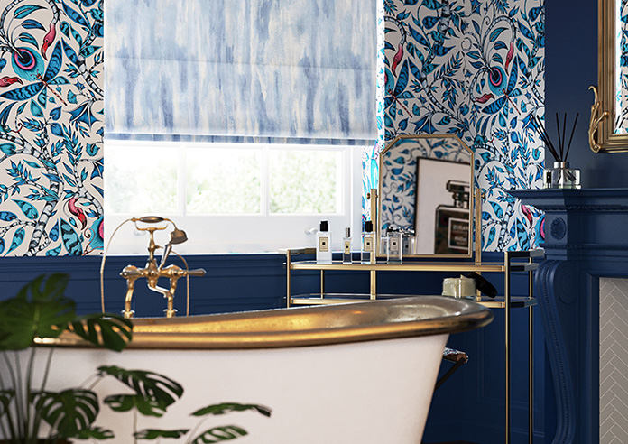 Waterfall, Azure - Motorised Roman Blind - Image 5